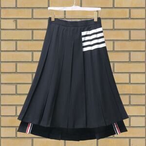 Classic Thom Browne Black Long Skirts